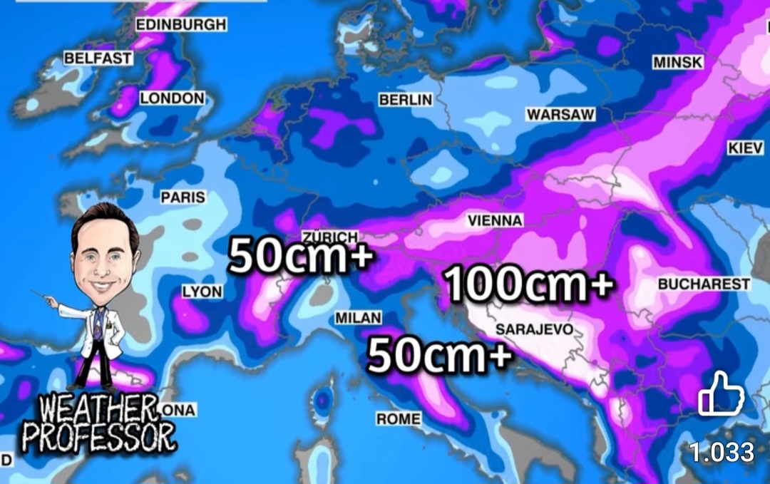 Stručnjaci najavljuju metar snijega u BiH u narednim danima